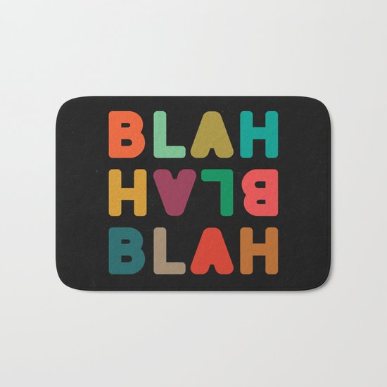 Blah Blah Blah Bath Mat