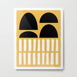 Retro Mid Century Modern Geometric Abstract 821 Metal Print