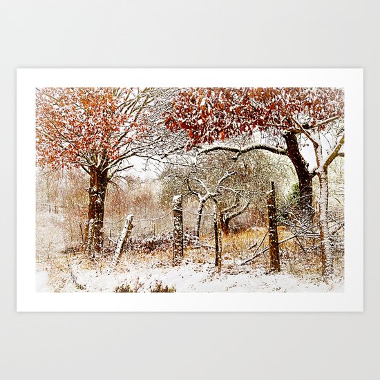 Painterly winter Art Print