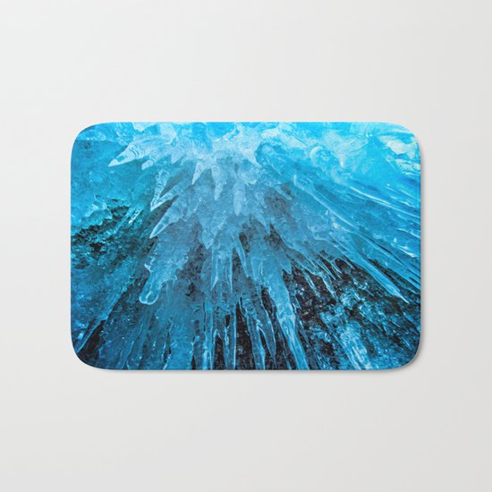 Ice Stalactites Bath Mat