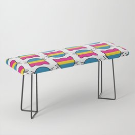 Pansexual Flag Kitty Cat Tile Bench