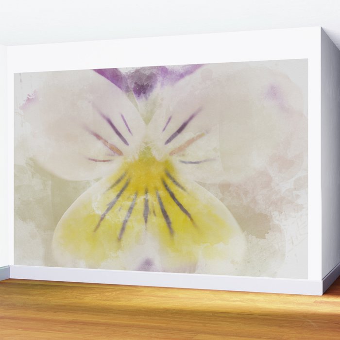 Oh Violet Floral Nature Photograph With Watercolor Painting
