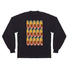 Groovy Shapes in Earthy Tones Long Sleeve T-shirt