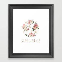 Structures Floral Framed Art Print