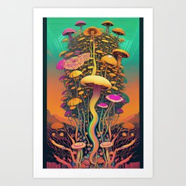 Mycelium Kingdom Art Print