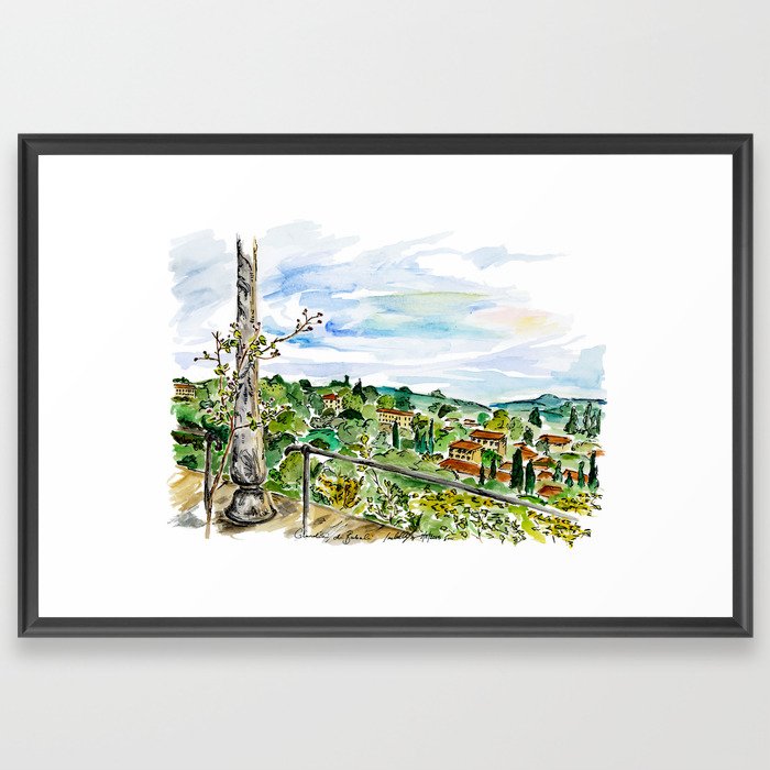 Tuscan View Framed Art Print