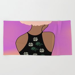 Woman At The Meadow 28 Beach Towel