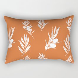 OLIVE BRANCH | WHITE/CLAY Rectangular Pillow