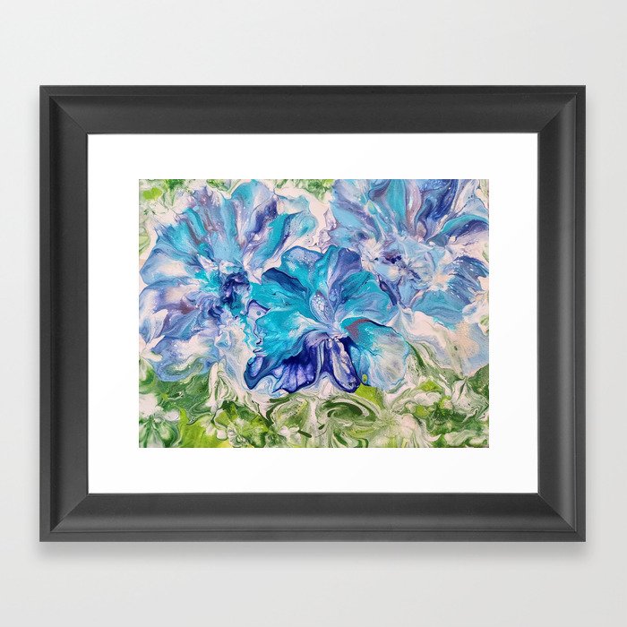 Blue Hibiscus Framed Art Print