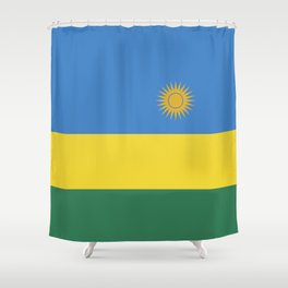 Rwanda flag emblem Shower Curtain