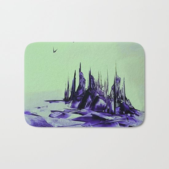 Purple alienscape Bath Mat