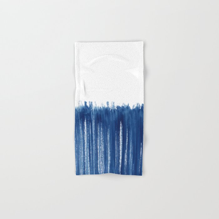 Indigo Abstract Brush Strokes | No. 5 Hand & Bath Towel