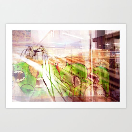 a louise bourgeois maman annihilates the czech graffiti monsters Art Print