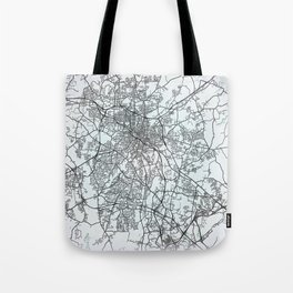 Durham, NC, USA, White, City, Map Tote Bag