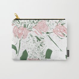 Roses and Stems Lino Print Carry-All Pouch