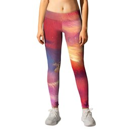 Sunset over the City in the Clouds Leggings