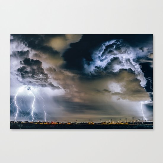 Lightning #clouds Canvas Print