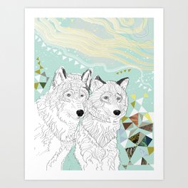 wolves 2 Art Print