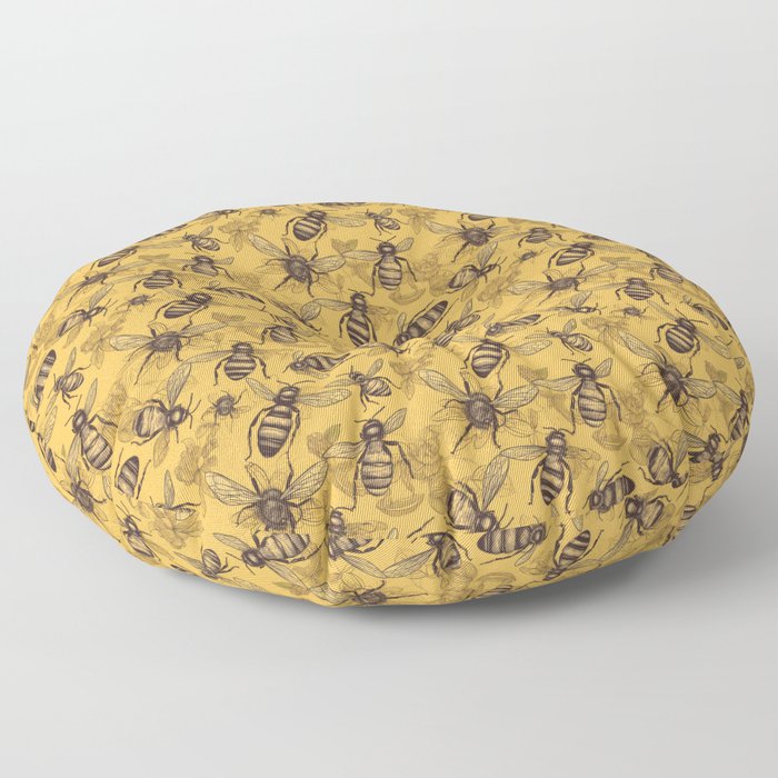 Bees Pattern Floor Pillow