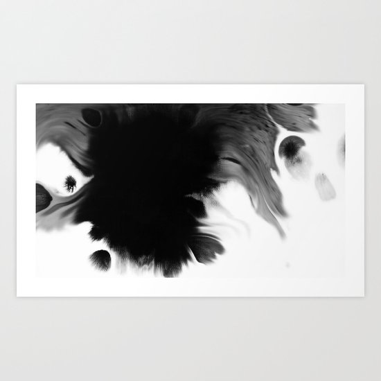 Black ink Art Print