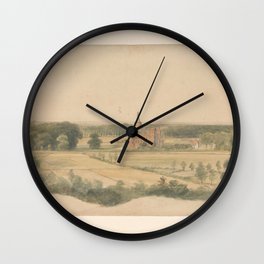 Moyland Castle near Cleves, Louis Johannes Kleijn, 1827 - 1897 Wall Clock