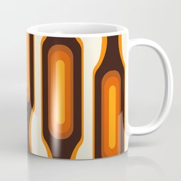 Capsules Large 1970s Orange Meets Mid Century Modern Large Coffee Mug