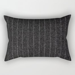 Charcoal Grey Pinstripe Rectangular Pillow