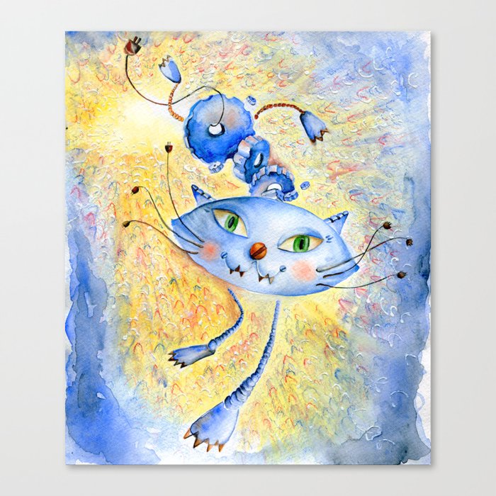 Cat. Inspired By Futurism Canvas Print