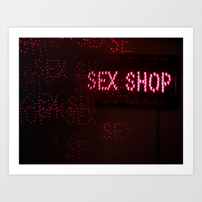 sex shop Art Print