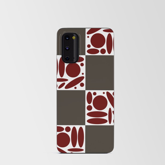Geometric modern shapes checkerboard 7 Android Card Case