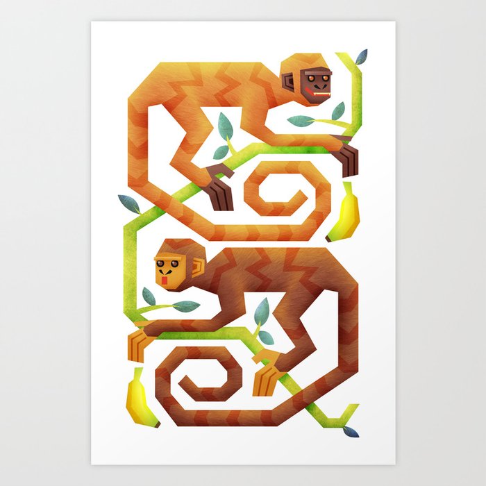 Monkeys Art Print