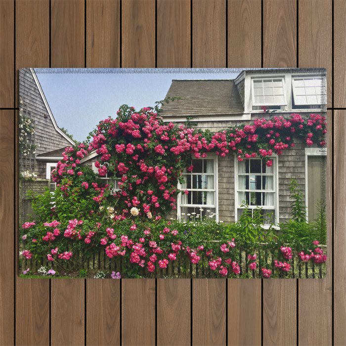 Rose House in Sconset Nantucket Outdoor Rug