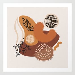 Fall Shapes & Plants III Art Print