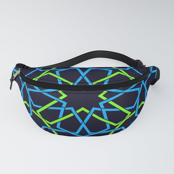 Blue & Yellow Color Arab Square Pattern Fanny Pack