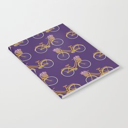 Bicycle with flower basket pattern Notebook