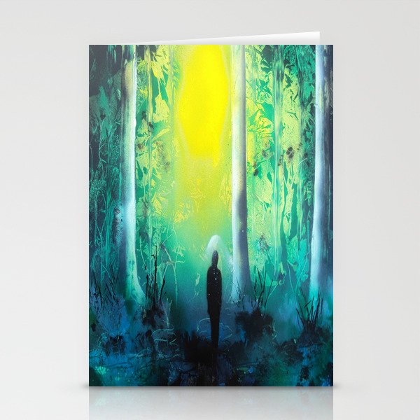 Emerald Forrest Spray Paint Art Stationery Cards By Arniesartwork Society6