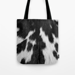Faux Cowhide, Black and White Wild Ranch Animal Hide Print Tote Bag