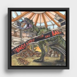 When Dinosaurs Ruled the Earth - Jurassic Park T-Rex Framed Canvas