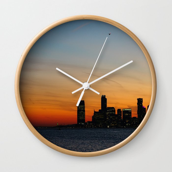 hudson dusk Wall Clock