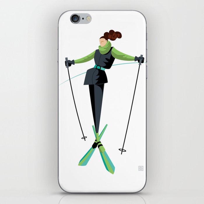 Ski Girl Posing iPhone Skin