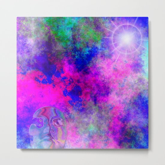 Abstract Space Face 3 Metal Print