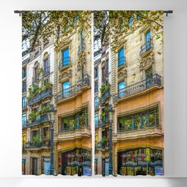 Spain Photography - Colorful Street Of Spain Blackout Curtain