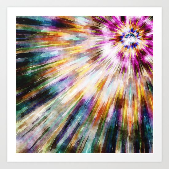 Vintage Tie Dye Art Print