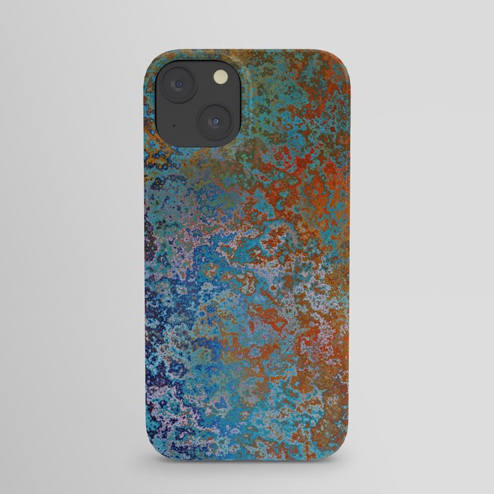 Vintage Rust, Copper and Blue iPhone Case