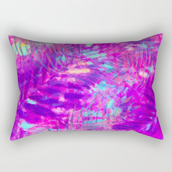 Colorful abstract palm leaves 3 Rectangular Pillow