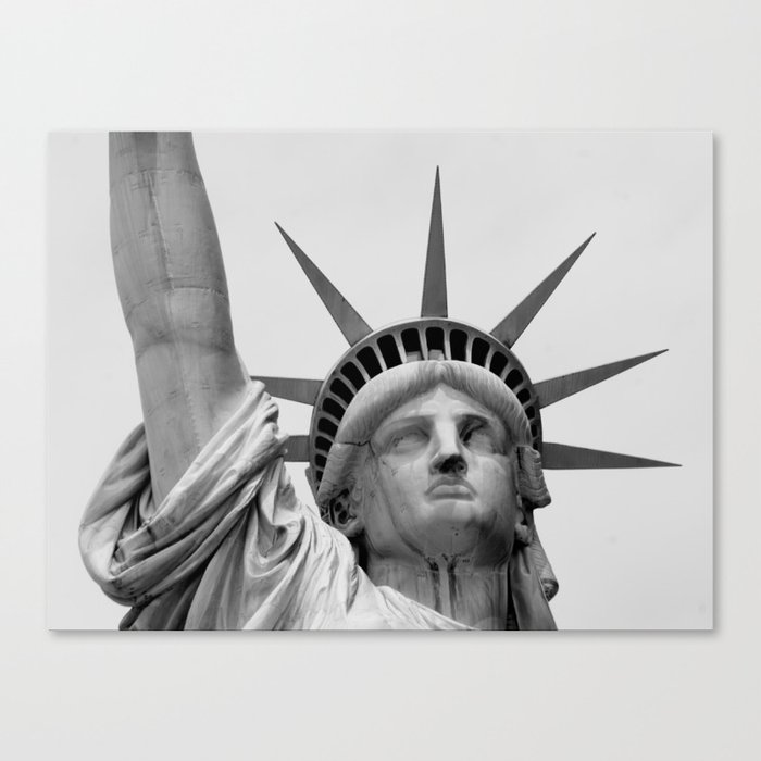 Black and White Statue of Liberty Canvas Print