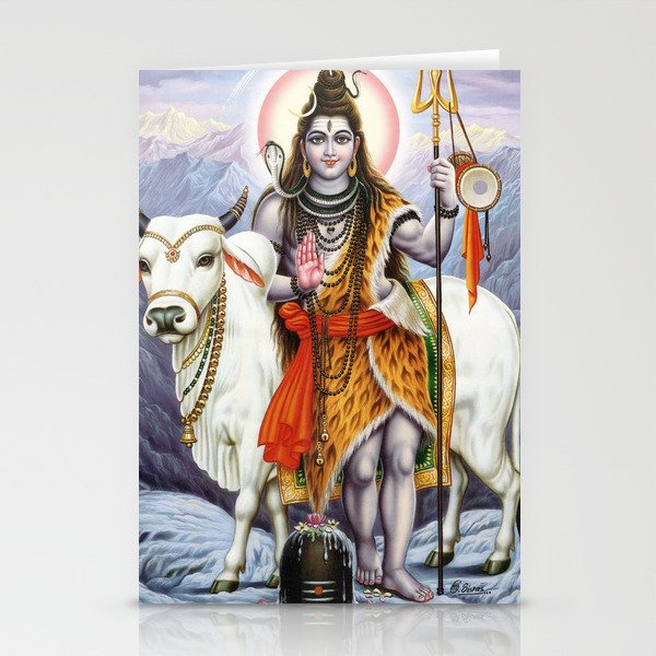 Lord Shiva with Nandi Stationery Cards