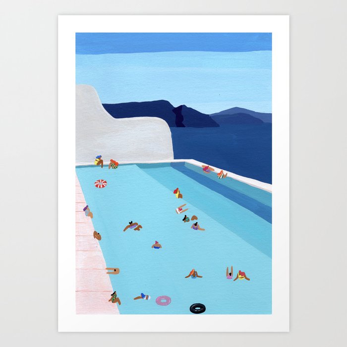 Coastal pool Art Print