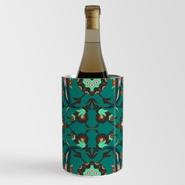 Green Floral Texture Background Wine Chiller