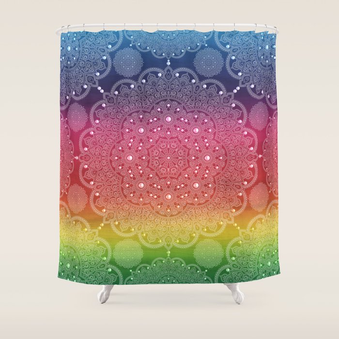 Mandala Rainbow Zen Spiritual Bohemian Hippie Festival Yoga Mantra